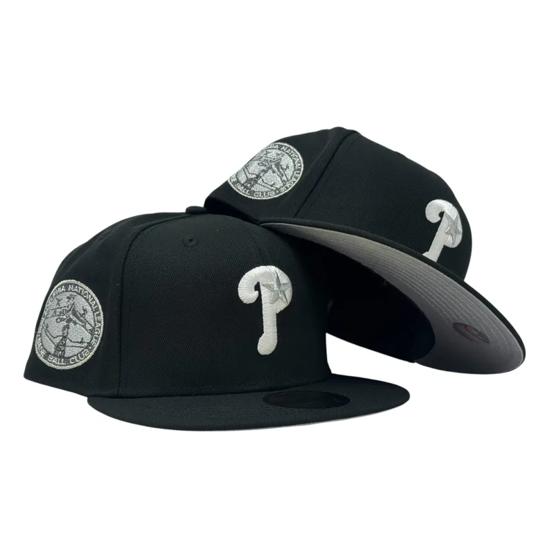 New Era Philadelphia Phillies fitted hat black colorway - New Era Drops Clean Phillies Fitted in All-Black Colorway