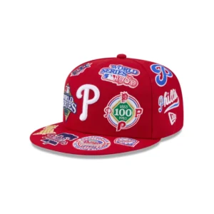 New Era Philadelphia Phillies fitted hat gray, red colorway - New Era Drops Phillies All Over Logo Fitted with Clean Gray Underside