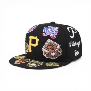New Era Pittsburgh Pirates fitted hat black, gray colorway - Pirates Fans Get Clean All-Over Logo Fitted from New Era