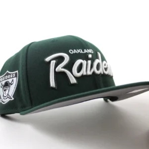 New Era Las Vegas Raiders fitted hat Dark Green Gray Under Brim colorway - Raiders Pirate Patch Fitted Brings Dark Green Vibes to ecapcity