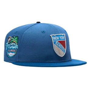 New Era New York Rangers fitted hat Indigo, Royal colorway - New Era Drops Rangers Fitted with 2026 Winter Classic Patch