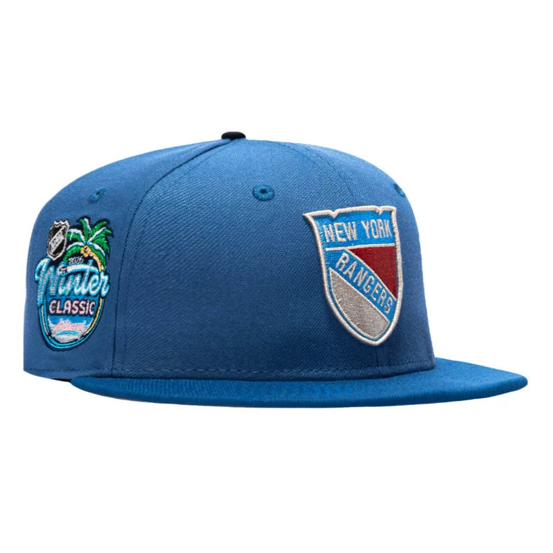 New Era New York Rangers fitted hat Indigo, Royal colorway - New Era Drops Rangers Fitted with 2026 Winter Classic Patch