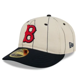 New Era Boston Red Sox fitted hat navy, red, green, kelly green colorway - Red Sox Drop Fresh Fitted with Natural Navy and Kelly Green Colorway