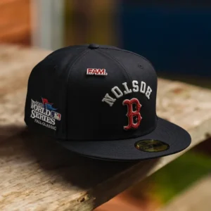 New Era Boston Red Sox fitted hat navy, grey, red colorway - New Era Drops Clean Red Sox Fitted in Navy Grey Colorway