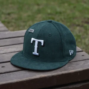 New Era New York Rangers fitted hat green, orange colorway - New Era Drops Fresh Texas Rangers Fitted in Dark Green Corduroy