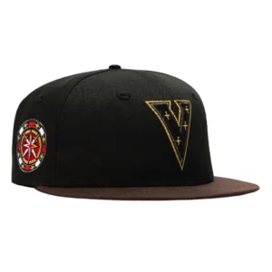 New Era Vegas Golden Knights fitted hat Black, Brown colorway - New Era Drops Clean Vegas Golden Knights Fitted with Chip Patch V Design