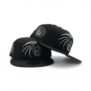 New Era Golden State Warriors fitted hat black, gray colorway - Warriors Drop Fierce Aztec Skull Fitted with Aguila Side Patch