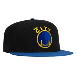 New Era Golden State Warriors fitted hat Black, Royal colorway - Hat Club Drops Clean Warriors 1969 Fitted in Black and Royal