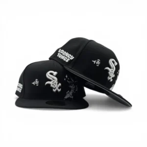 New Era Chicago White Sox fitted hat black, white, gray colorway - White Sox Drop Clean Fitted with Bugs Bunny Twist