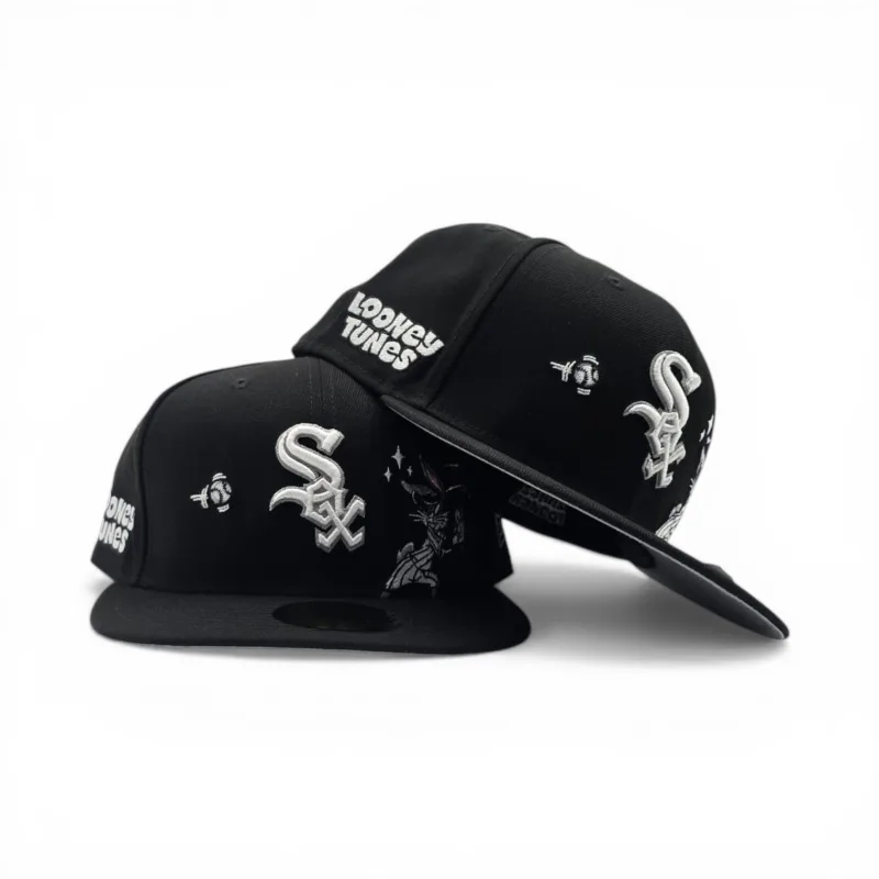 New Era Chicago White Sox fitted hat black, white, gray colorway - White Sox Drop Clean Fitted with Bugs Bunny Twist