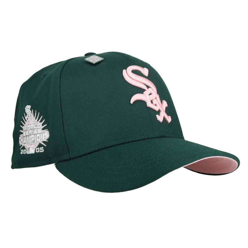 New Era Chicago White Sox fitted hat white, green, pink colorway - 2005 World Series Fitted: New Era Honors White Sox Championship Drought Breaker