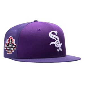 New Era Chicago White Sox fitted hat Purple colorway - 2003 All-Star Game Fitted: New Era Drops Purple White Sox Commemorative with Pinwheel Patch