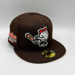 New Era Boston Red Sox fitted hat Men's colorway - New Era Drops Clean Worcester Woo Sox Fitted in Rich Brown