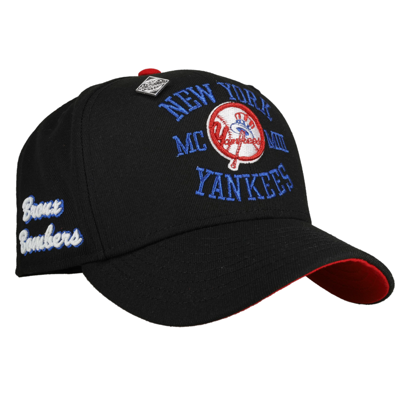New Era New York Yankees fitted hat black, red colorway - New Era Drops Clean Yankees Fitted in Classic Black and Red