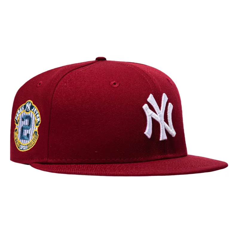 New Era New York Yankees fitted hat Cardinal, White colorway - New Era Drops Clean Yankees Fitted Honoring Derek Jeter