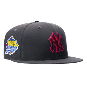 New Era New York Yankees fitted hat Graphite colorway - Millennium Champions Fitted: New Era’s After Glow Yankees 1999 World Series Tribute