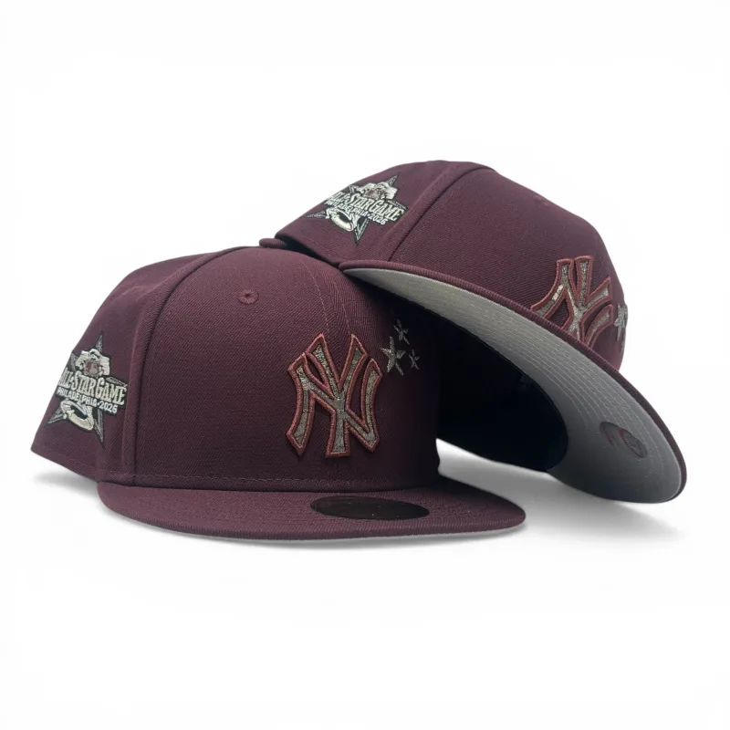 New Era New York Yankees fitted hat gray, maroon colorway - 2026 All-Star Game Fitted: New Era’s Yankees Star Pack Celebrates Historic Season