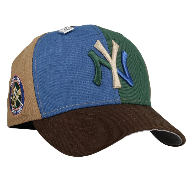 New Era New York Yankees fitted hat grey colorway - New Era Yankees 50th Anniversary Split Panel Fitted Celebrates Milestone Year