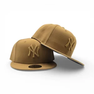 New Era New York Yankees fitted hat gray, tan colorway - New Era Drops Clean Yankees Fitted in Tonal Panama Tan Colorway