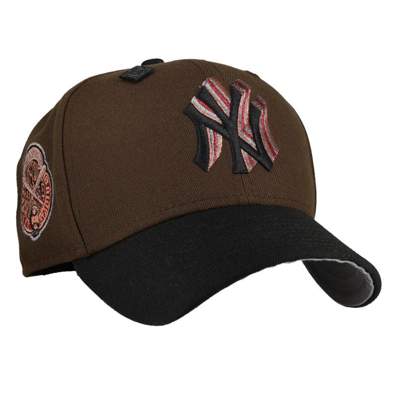 New Era New York Yankees fitted hat grey, brown, walnut colorway - Three-Peat Dynasty Fitted: New Era’s 1938 Yankees World Series Trippy Walnut Drop