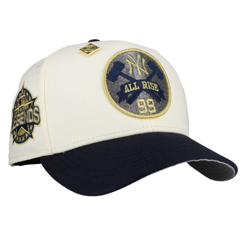 New Era New York Yankees fitted hat white, grey, chrome colorway - Yankees Fitted Gets Chrome Treatment in New Era’s Generational Legends Drop