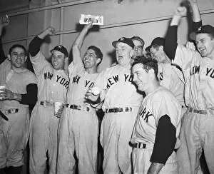 1949 World Series action between New York Yankees and Brooklyn Dodgers at Ebbets Field