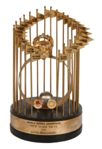 1986 World Series celebration with Mets players celebrating championship victory