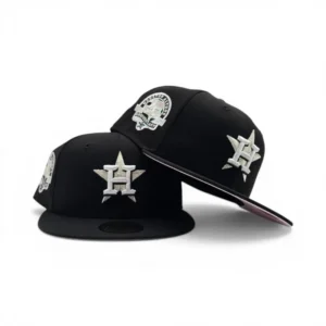 New Era Houston Astros fitted hat black, pink colorway - 45th Anniversary Fitted: New Era Drops Pink Bottom Astros Tribute