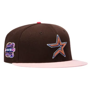 New Era Houston Astros fitted hat Brown, Pink colorway - 2005 World Series Fitted: New Era’s Blossom Astros Tribute Celebrates Historic First