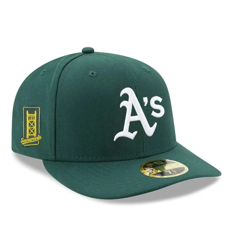 New Era Oakland Athletics fitted hat grey, green colorway - New Era Drops Clean Athletics Fitted in Dark Green and Grey