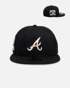 New Era Atlanta Braves fitted hat black colorway - New Era Drops Clean Atlanta Braves Wool Fitted in All-Black
