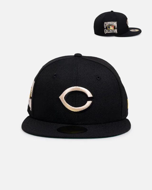 New Era Cincinnati Reds fitted hat black, red colorway - New Era Drops Clean Cincinnati Reds Fitted in Premium Wool
