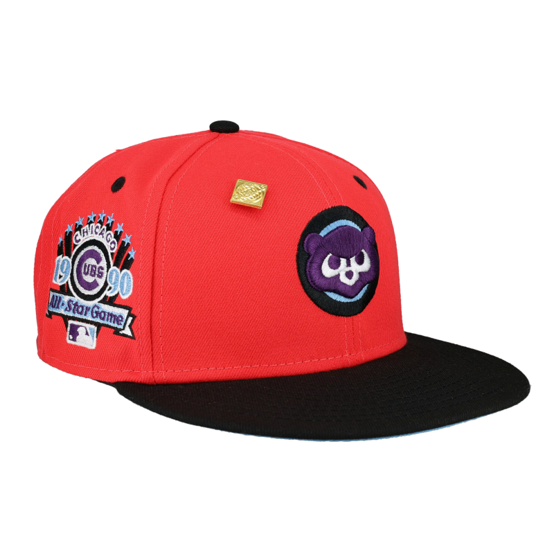 New Era Chicago Cubs fitted hat blue, pink colorway - Cold Night, Hot Fitted: New Era’s 1990 All-Star Game Cubs Tribute
