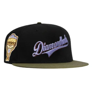 New Era Arizona Diamondbacks fitted hat Black, Olive, Purple colorway - New Era Drops Arizona Diamondbacks Fitted with Inaugural Script Patch