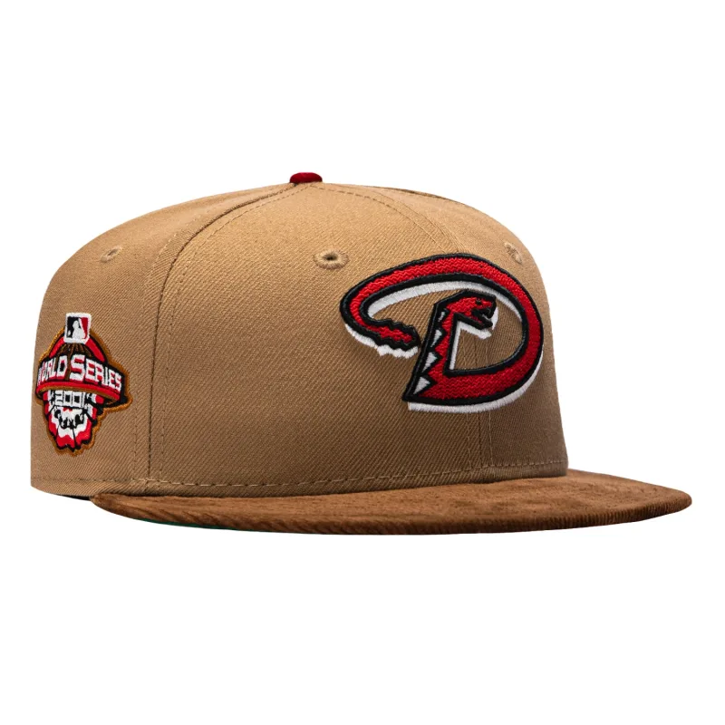 New Era Arizona Diamondbacks fitted hat Khaki, Brown colorway - 2001 World Series Fitted: New Era’s Sugar & Spice Diamondbacks Championship Tribute