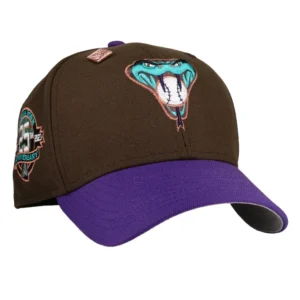 New Era Arizona Diamondbacks fitted hat grey, purple, brown, walnut colorway - Silver Anniversary Fitted: New Era Drops Diamondbacks 25th Anniversary Walnut/Purple 59Fifty