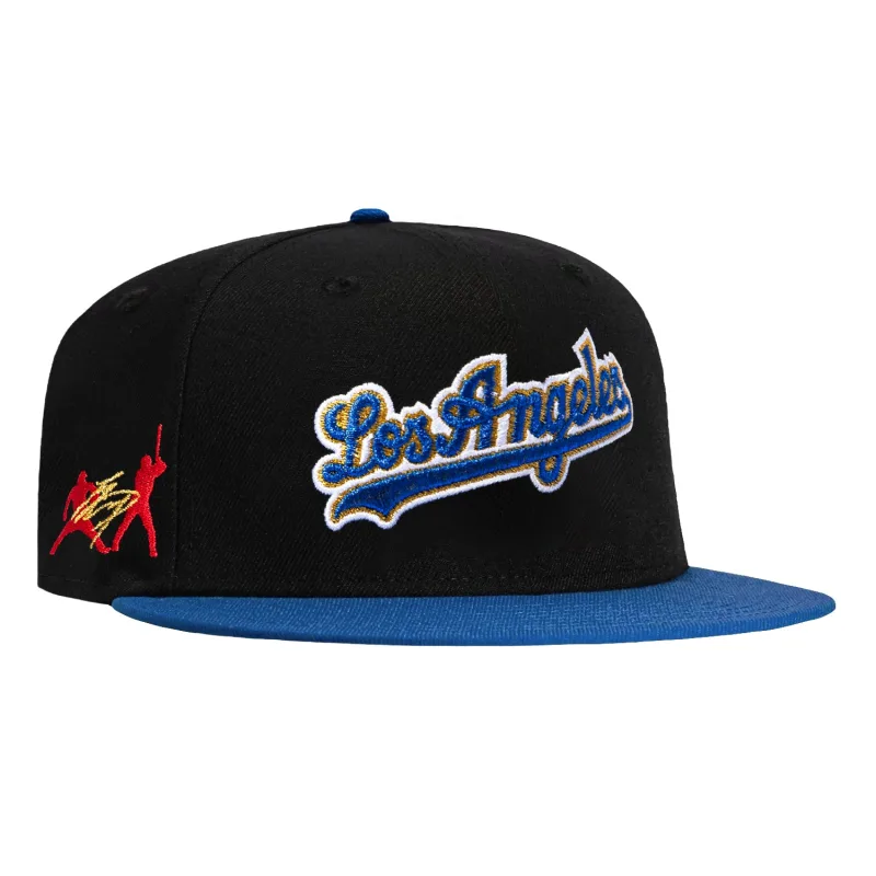 New Era Los Angeles Dodgers fitted hat Black, Royal colorway - New Era Drops Fire Dodgers Fitted Honoring Shohei Ohtani’s Dual Stance