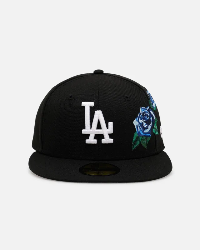 New Era Los Angeles Dodgers fitted hat black, blue colorway - New Era Drops Clean Dodgers Fitted in Classic Black and Blue