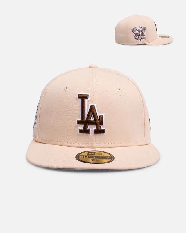 New Era Los Angeles Dodgers fitted hat orange, brown, cream colorway - New Era Drops Sweet Dodgers Fitted in ‘Mango Mocha’ Colorway