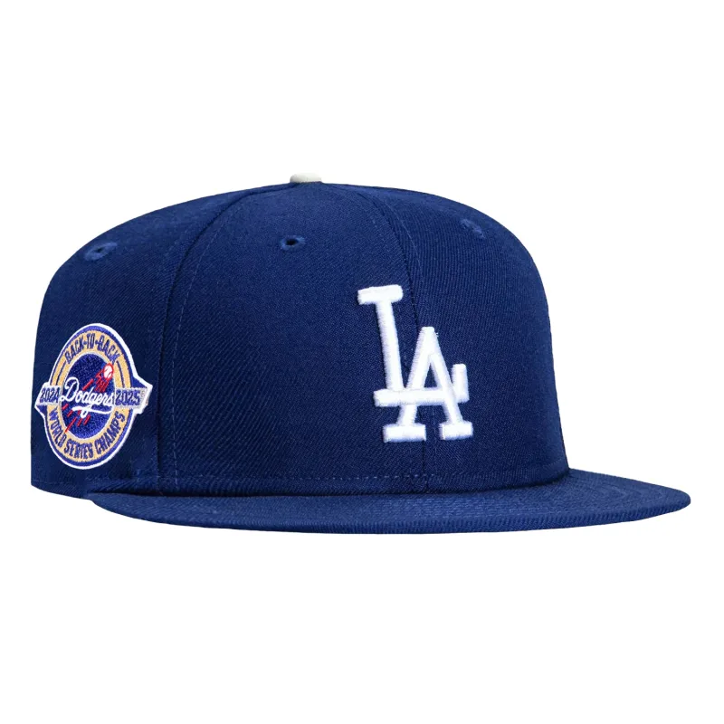 New Era Los Angeles Dodgers fitted hat Royal colorway - New Era Drops Clean Dodgers Fitted Celebrating Back-To-Back Championships