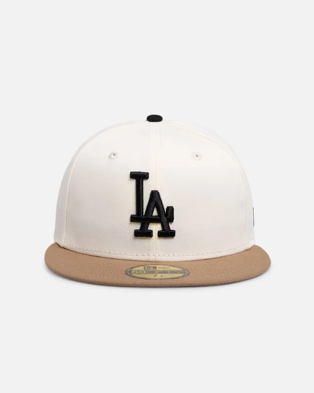 New Era Los Angeles Dodgers fitted hat white, chrome colorway - New Era Drops Clean Dodgers Fitted in Chrome Khaki Colorway