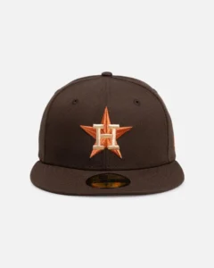 New Era Houston Astros fitted hat brown, walnut colorway - New Era Houston Astros Fitted Drops in Rich Walnut Brown
