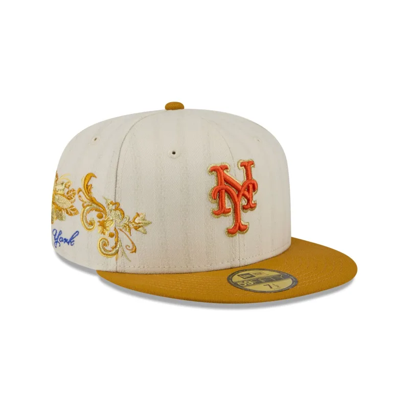 New Era New York Mets fitted hat chrome colorway - New Era Drops Sleek Mets Fitted with Chrome Herringbone Design