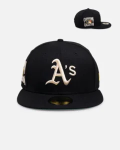 New Era Oakland Athletics fitted hat black colorway - New Era Drops Clean Oakland Athletics Fitted in Premium Wool