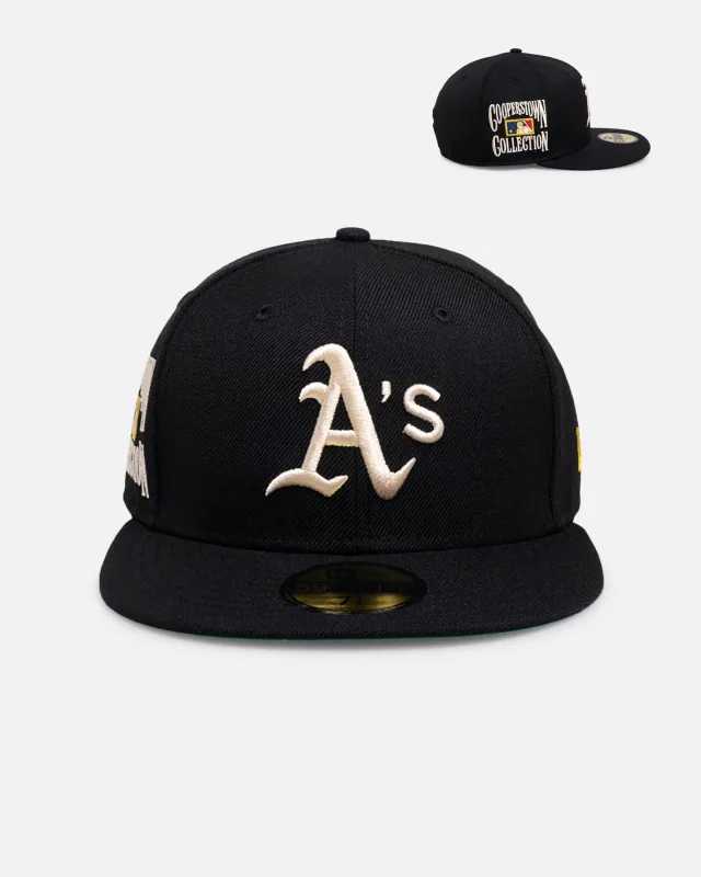 New Era Oakland Athletics fitted hat black colorway - New Era Drops Clean Oakland Athletics Fitted in Premium Wool