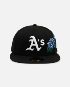 New Era Oakland Athletics fitted hat black, blue colorway - New Era Drops Clean Oakland Athletics Fitted in Blue Rose Colorway