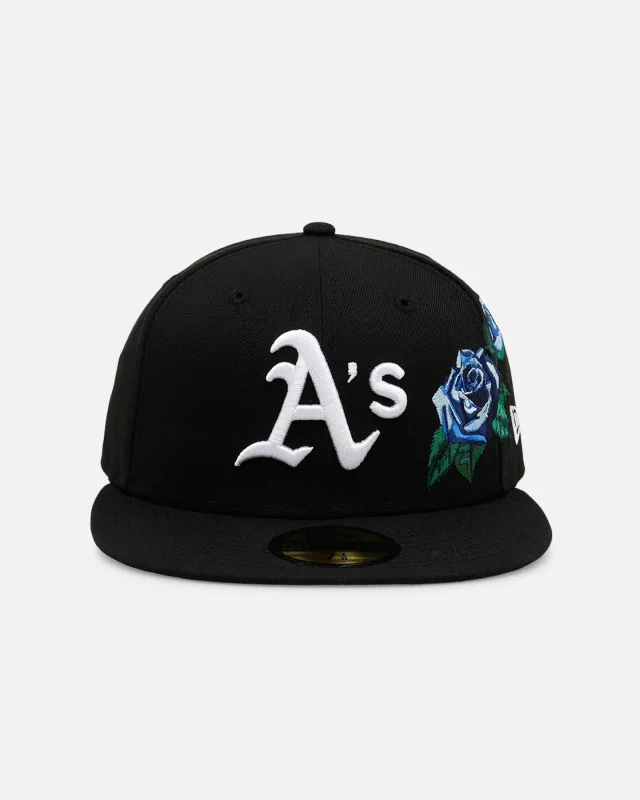 New Era Oakland Athletics fitted hat black, blue colorway - New Era Drops Clean Oakland Athletics Fitted in Blue Rose Colorway