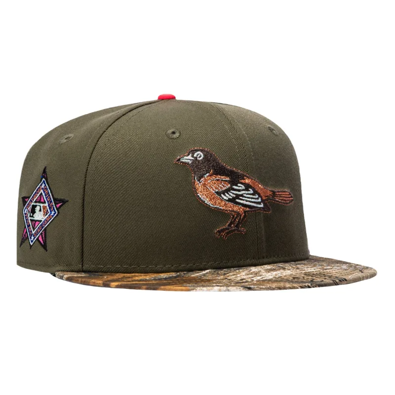New Era Baltimore Orioles fitted hat Olive, Realtree colorway - 1994 All-Star Classic Fitted: New Era’s Orioles Tribute to Pittsburgh’s Extra-Inning Thriller