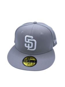 New Era San Diego Padres fitted hat Men's colorway - New Era Drops Clean Padres Fitted in Classic Gray/White Colorway