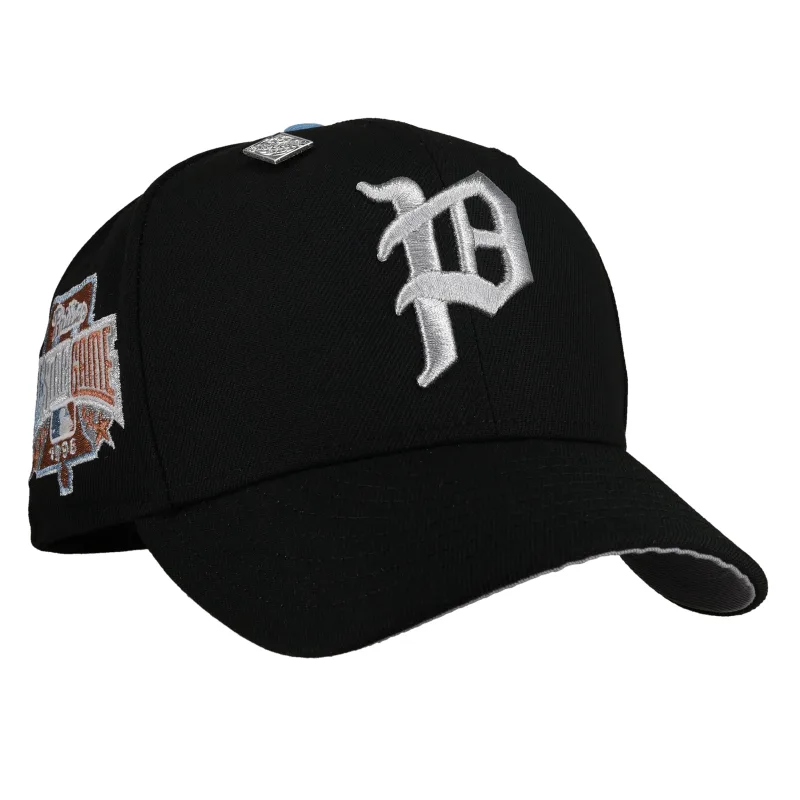 New Era Philadelphia Phillies fitted hat black, grey colorway - Veterans Stadium History: 1996 All-Star Game Fitted Drops at New Era